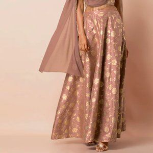 (Brand New/ Unworn) Rose Floral Panelled Maxi Skirt